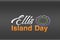 Ellis Island Day Text Design Illustration. Banner card for social media post