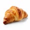 Elongated Croissant On White Background - High Resolution Art