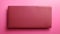 Elongated Pink Leather Cover On Dramatic Purple Background