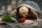 Elongated tortoise in the nature, Indotestudo elongata