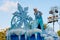 Elsa of Frozen fame on float in Disneyland Parade