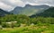 Elterwater Village and The Langdale Pikes Beyond