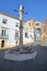 ELVAS, PORTUGAL: Largo de Santa Clara Square with a pillory in the foreground