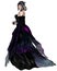 Elven Princess in Purple Dress, Side View