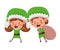 Elves couple with gift bag avatar character