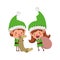 Elves couple with list gifts avatar character