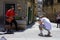 Elvis Impersonating Musician, Cagliari, Sardinia, Italy