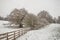 Ely Cherry Hill Park scenery during the heavy snowfall