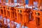 Ema prayer tables with unique Torii gates boards at Fushimi Inari