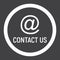 Email address line icon, contact us and website