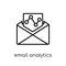 Email Analytics icon. Trendy modern flat linear vector Email Ana