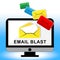 Email Blast Newsletter Promotion Delivering 3d Illustration