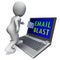Email Blast Newsletter Promotion Delivering 3d Rendering