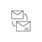 Email, business, send icon. Simple line, outline vector of information transfer icons for ui and ux, website or mobile application