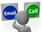 Email Call Buttons Show Mailbox Contact Communications