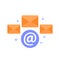 email campaign icon, flat vector
