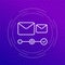 email campaign line icon for web