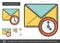 Email check line icon.