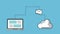 Email and cloud computer HD animation