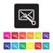 Email configuration icon set