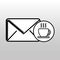 Email cup coffee breakfast icon