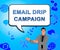 Email Drip Marketing Newsletter Outreach 2d Illustration