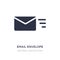 email envelope button icon on white background. Simple element illustration from UI concept