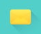 Email envelope icon with long shadow. Closed envelope icon