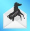 Email envelope open with trojan horse computer virus