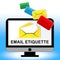 Email Etiquette Electronic Message Rules 2d Illustration