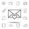 email favorite message outline icon. Detailed set of unigrid multimedia illustrations icons. Can be used for web, logo, mobile app