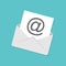 Email flat design. Email illustration icon symbol