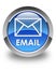 Email glossy blue round button