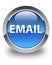 Email glossy blue round button