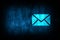 Email icon abstract blue background illustration digital texture design concept