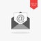 Email icon. Flat design gray color symbol. Modern UI web navigation, sign.