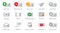 Email icon set collection grey isolated envelope mail management design isolated