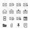 Email icon set, vector eps10