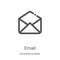email icon vector from ecommerce basic collection. Thin line email outline icon vector illustration. Linear symbol for use on web