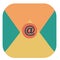 Email icon for website and internet. colored envelope in 3D look