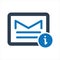 Email information icon. Email detail icon