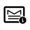 Email information icon. Email detail icon