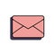 Email is an interface element of the old pc windows 90s. In retro vaporwave style. Vector illustration