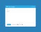 Email interface. Mail window template, internet message isolated frame, blank email UI design in blue. Vector