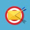 Email letter with arrow on the target.