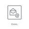 Email linear icon. Modern outline Email logo concept on white ba
