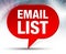 Email List Red Bubble Background
