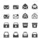 Email and mailbox icon set, vector eps10