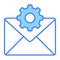 email management flat line icon modern illustration