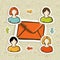 Email marketing campaign concept background